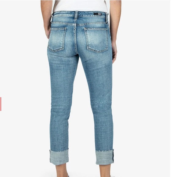 Kut from the Kloth Catherine Boyfriend Mid Rise Relaxed Stretch Jeans Size 4